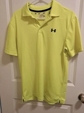 Under Armour Small Men’s Neon Lime Performance Polo Shirt